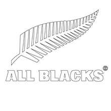 New Zealand All Blacks Rugbymannschaft zum Ausmalen