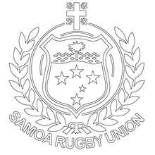 Samoa Rugbymannschaft zum Ausmalen