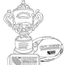 Rugby world cup TROPHEE coloring page