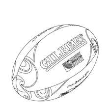 Rugby world cup official ball coloring page