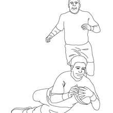 RUGBY TRY coloring page