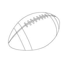 Rugby ball coloring page