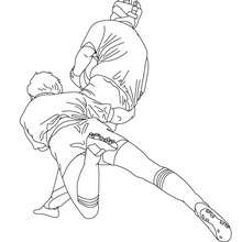 RUGBY TACKLE coloring page