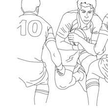 RUGBY SCRUM-HALF coloring page