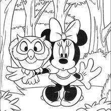 Minnie Maus mit der Eule