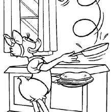 Daisy Duck macht Pfannkuchen