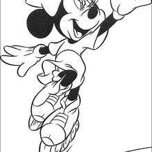 Minnie Maus läuft Schlittschuh