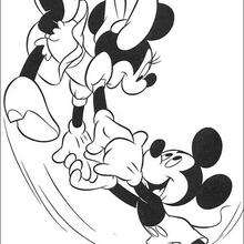 Micky Maus und Minnie Maus tanzen