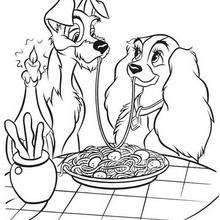 Susi und Strolch bei romantischem Essen