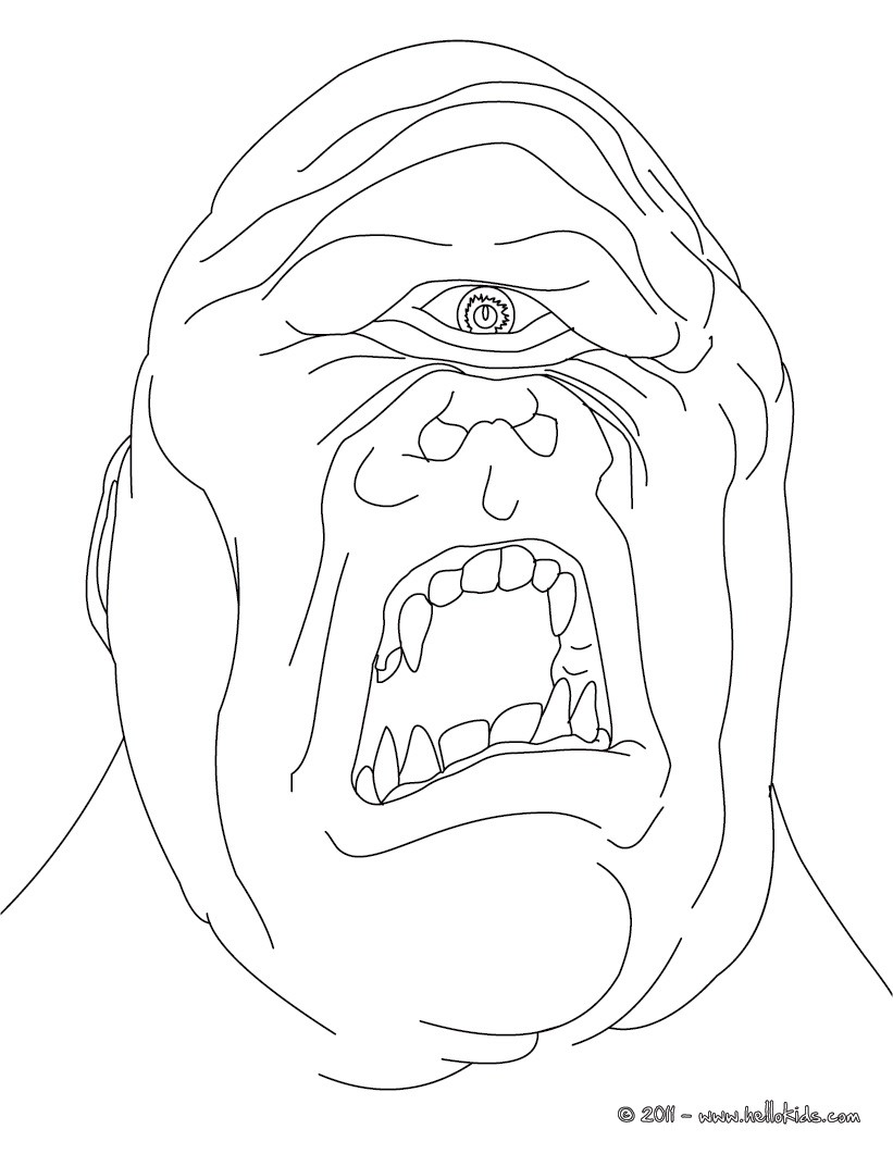 Zyklop der furchtbare einäugige riese zum ausmalen zum ausmalen - de