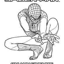 The Amazing Spiderman kriechend zum Ausmalen