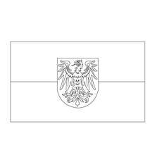 BRANDENBURG Flagge zum Ausmalen