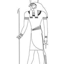 HORUS ägyptischer Gott Ausmalbild