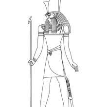 KHONSU ägyptischer Gott Ausmalbild