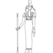 MA'AT ägyptische Göttin Ausmalbild