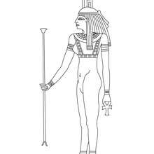 NEPHTHYS ägyptische Göttin zum Anmalen