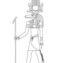 SOBEK Gott des Alten Ägypten zum Ausmalen