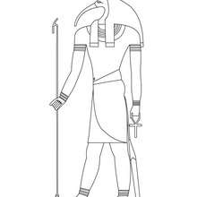 THOT ägyptischer Gott Ausmalbild