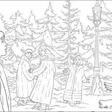 Peter, Lucy, Susan und Edmund im Zauberwald