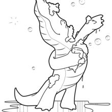 Krokodil in der Dusche