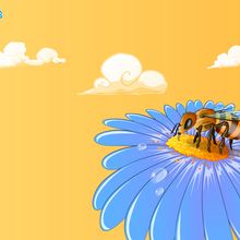 Bee sammeln Pollen