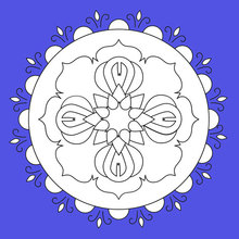 Mandala von Blumen