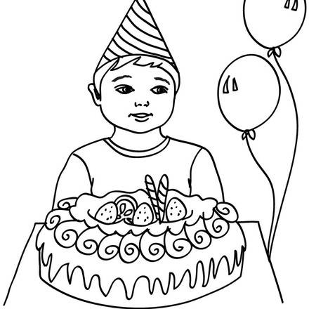 Geburtstag zum ausmalen - de.hellokids.com
