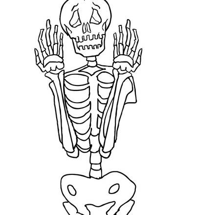 Skelett : Ausmalbilder, Basteln, Kostenlose Spiele, Bilder für Kinder