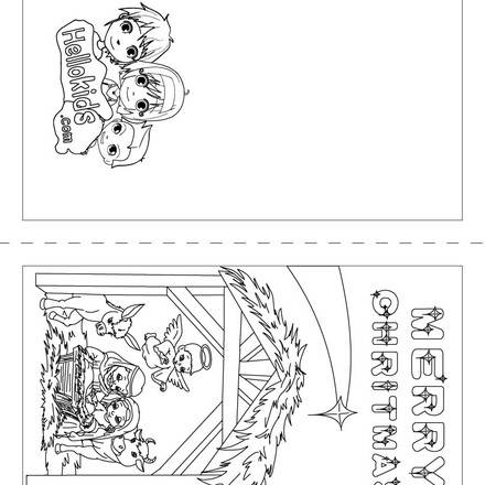 WEIHNACHTSKARTEN zum Ausmalen - Ausmalbilder - Ausmalbilder ausdrucken