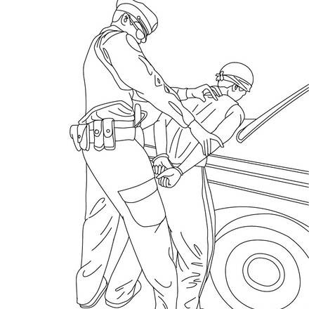 POLIZIST zum Ausmalen - 5 kostenlose Malbögen, Menschen und ihre Berufe