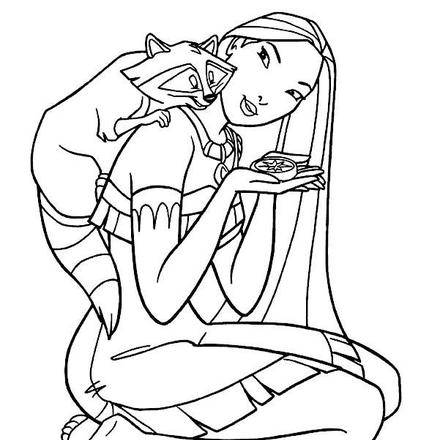 Pocahontas zum Ausmalen - Ausmalbilder - Ausmalbilder ausdrucken - de