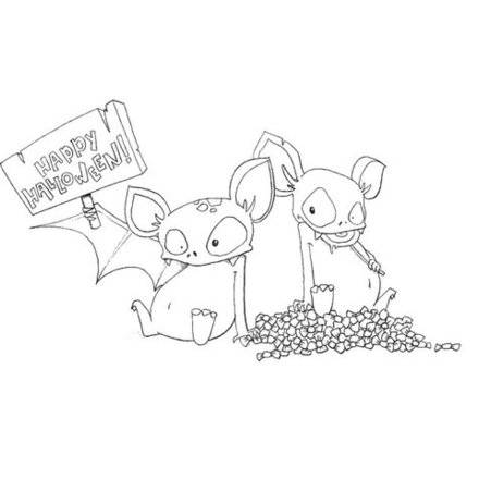 HALLOWEEN FLEDERMAUS zum Ausmalen - Ausmalbilder - Ausmalbilder