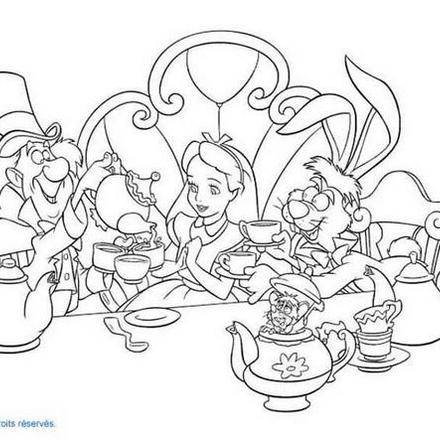 Alice im Wunderland zum Ausmalen - Ausmalbilder - Ausmalbilder